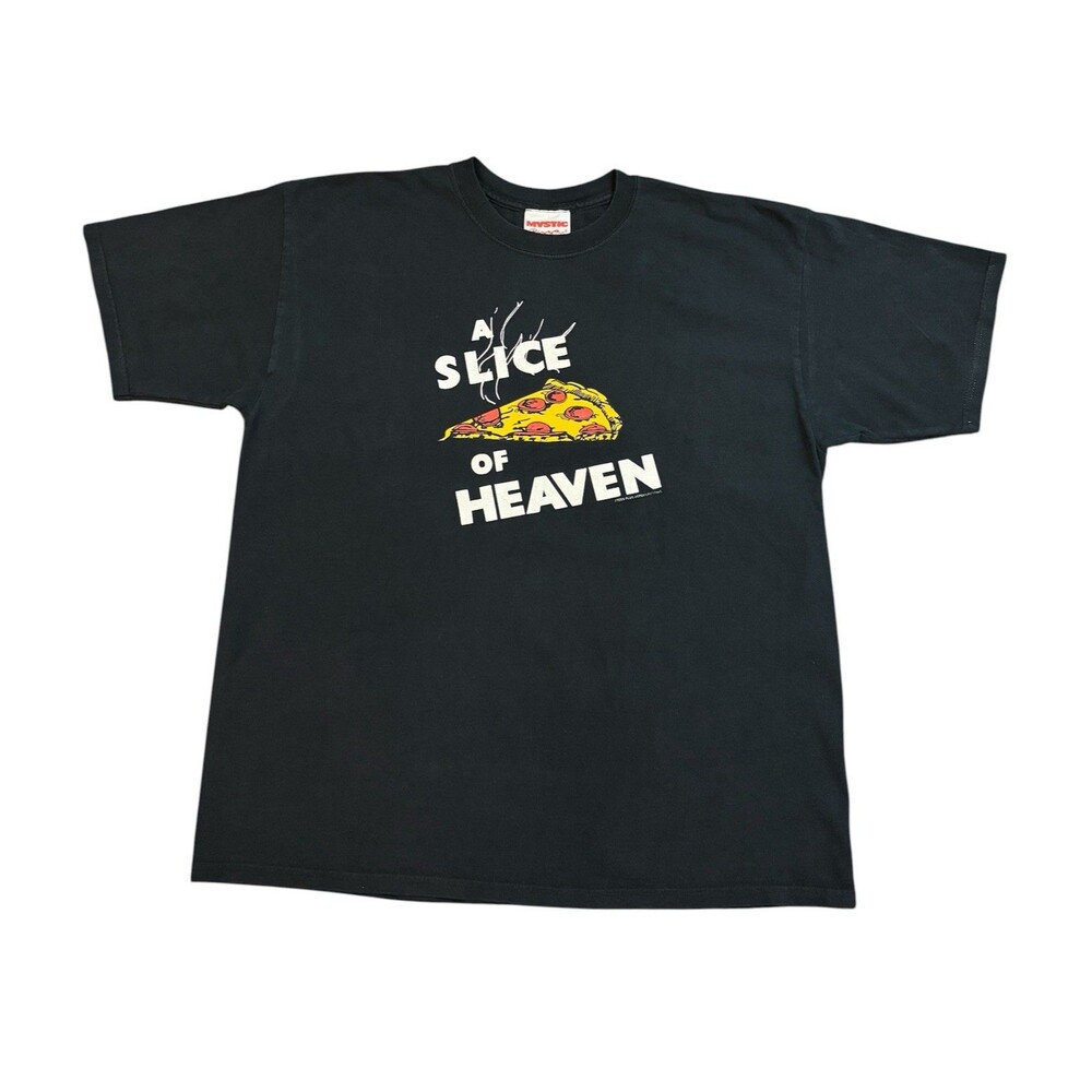 Vintage Mystic Pizza “A Slice Of Heaven” Graphic Tee Shirt In Black Size XL